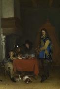 Adriaan de Lelie An Officer dictating a Letter painting